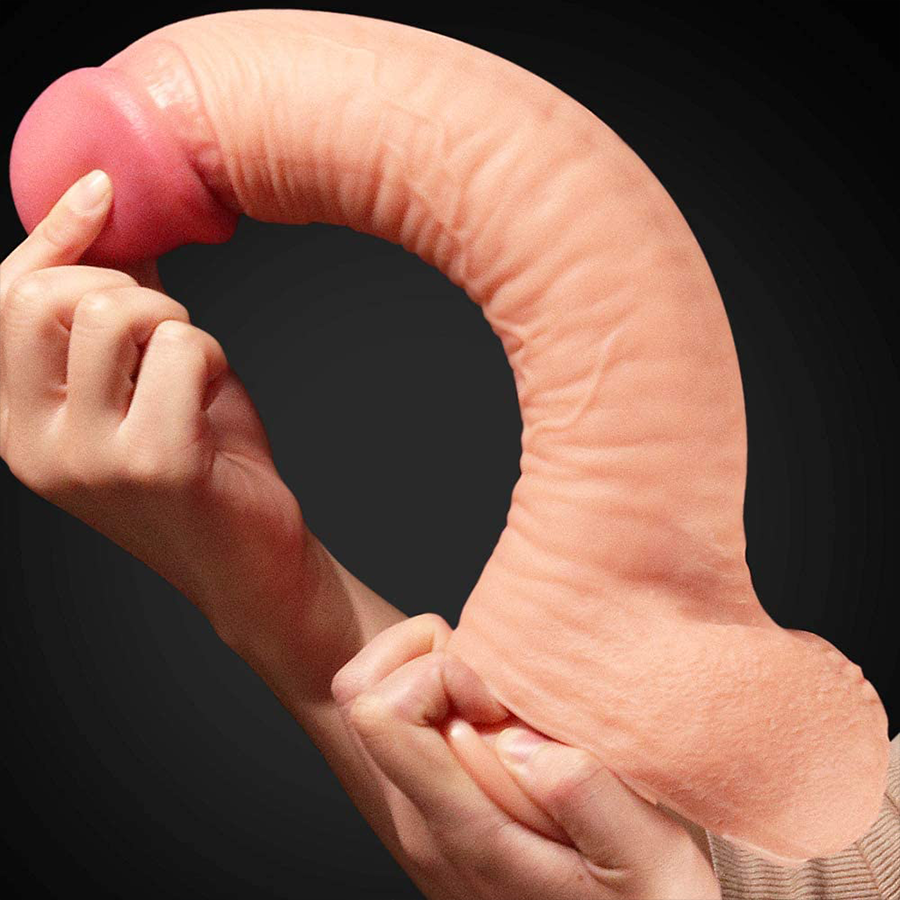 12" DUAL LAYERED PLATINUM SILICONE COCK
