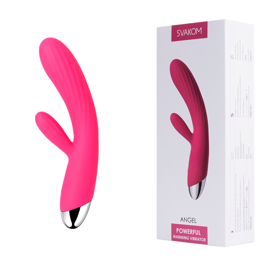 Vibrador de Doble Estimulación Angel Rojo Ciruela By Svakom