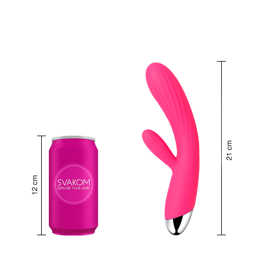 Vibrador de Doble Estimulación Angel Rojo Ciruela By Svakom