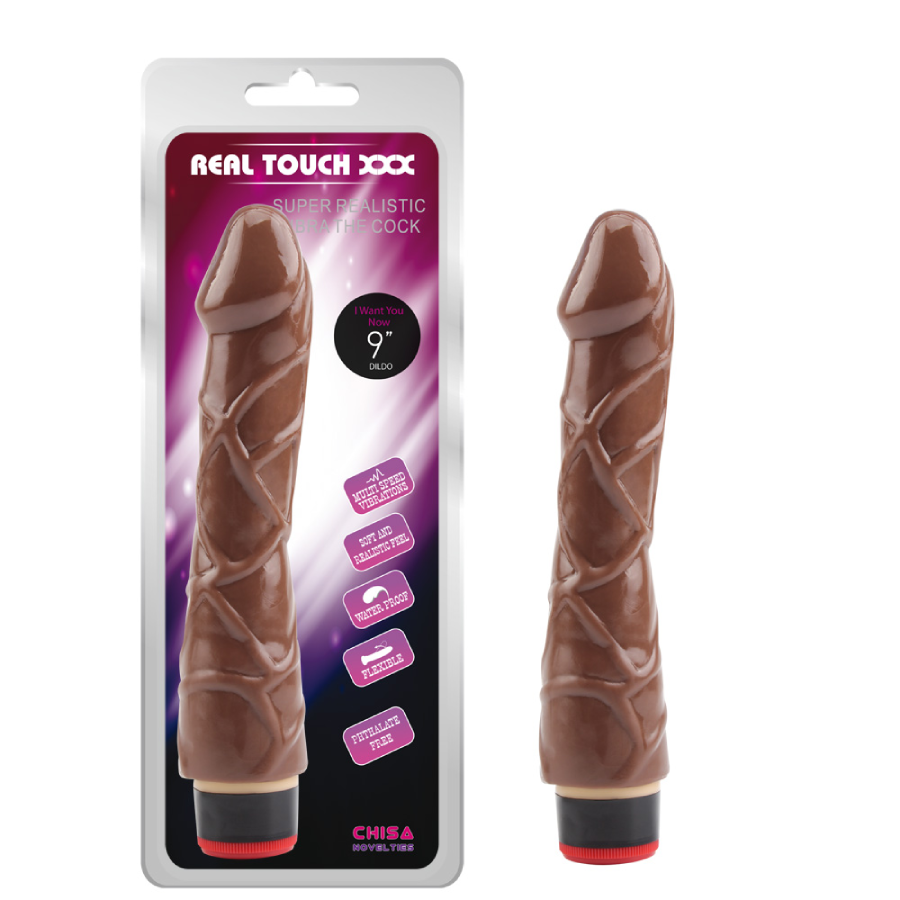 9'' VIBE COCK BROWN