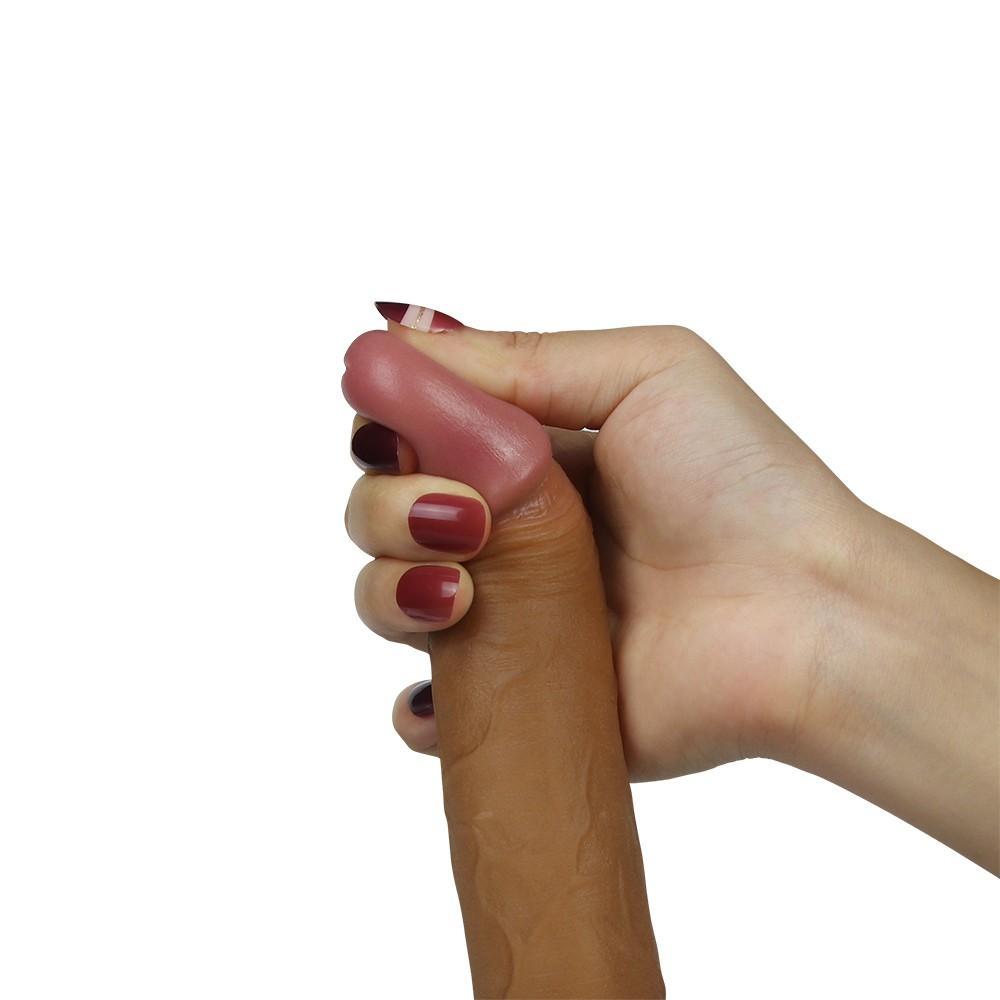 7''DUAL LAYERED PLATINUM SILICONE BROWN