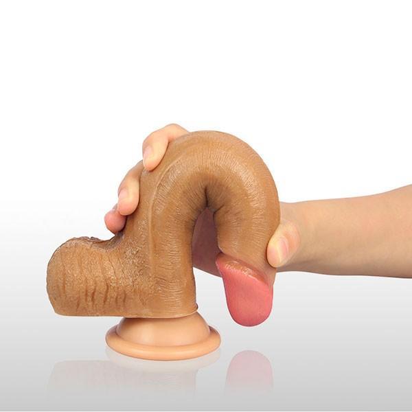 8'' DUAL LAYERED LIQUID SILICONE BROWN