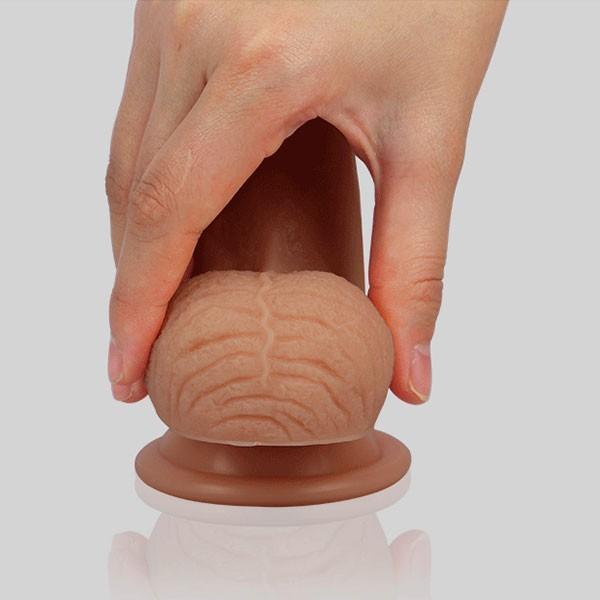 8'' DUAL LAYERED LIQUID SILICONE BROWN