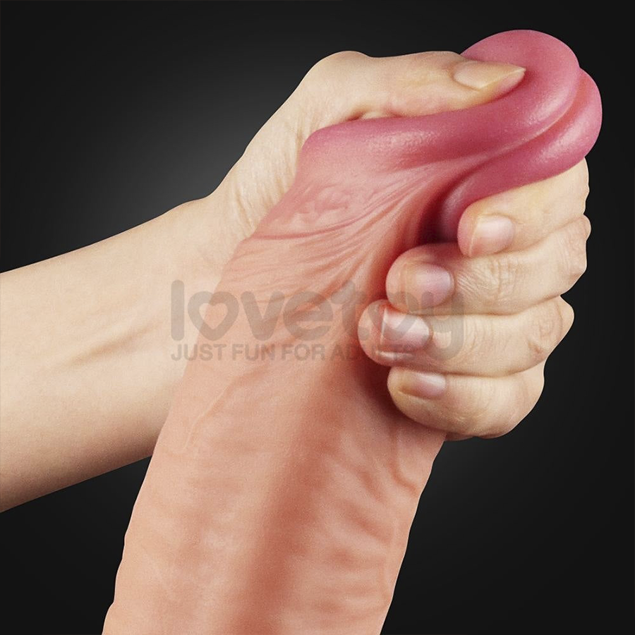 12" DUAL LAYERED PLATINUM SILICONE COCK