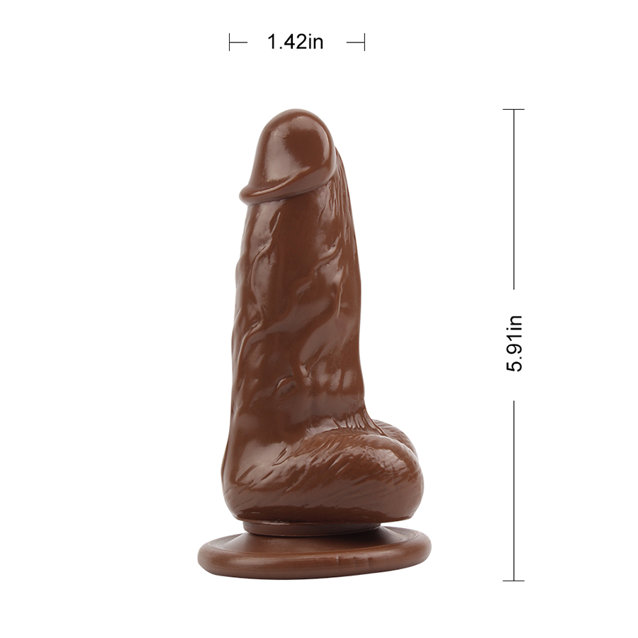 JUMBO JACK 6'' DILDO BROWN