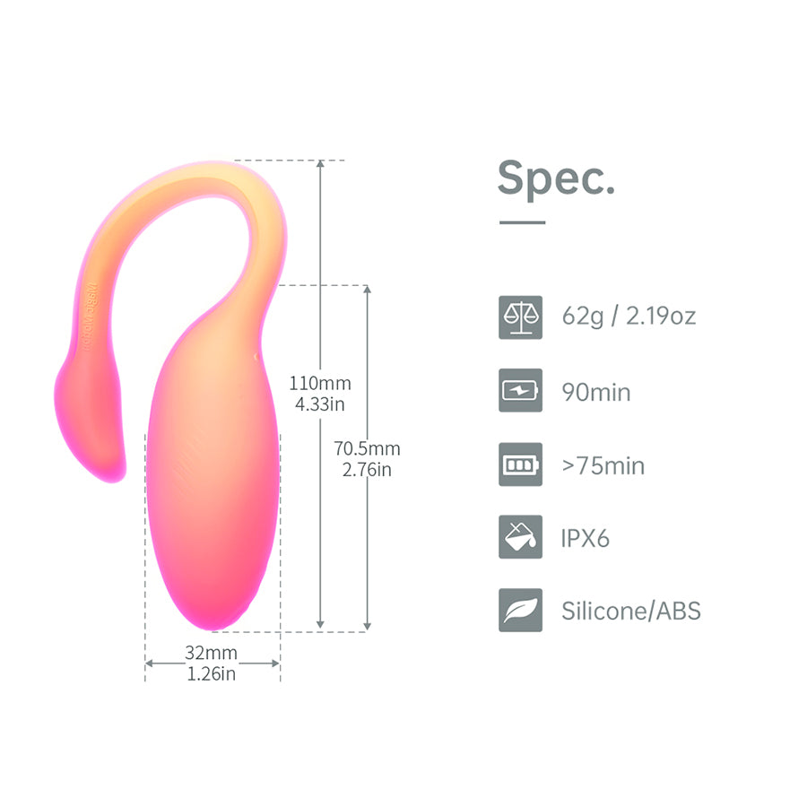 Vibrador Magic Flamingo Max Orange Controlado por APP
