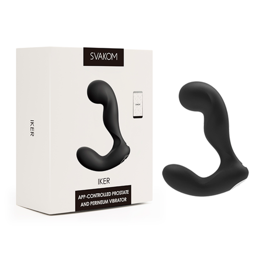 Estimulador de Próstata y Perineo Iker Negro Controlado por APP Global By Svakom