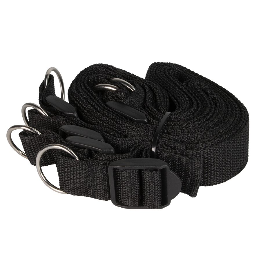 BONDAGE 6 PIEZAS BLACK/RED