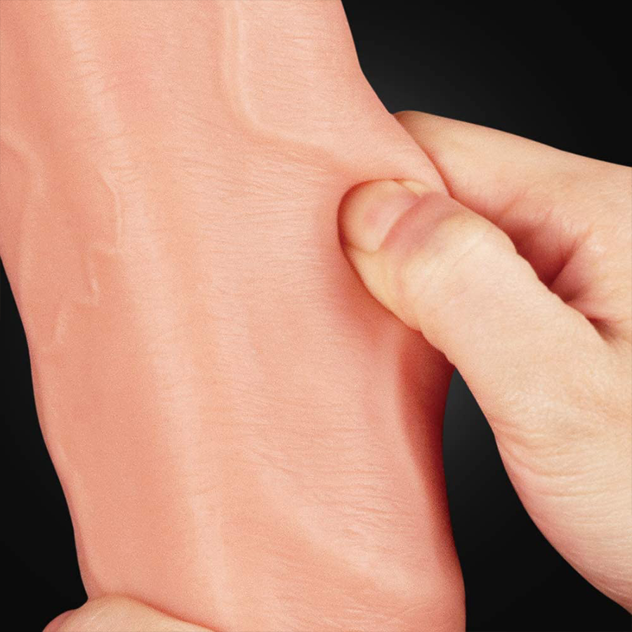 12" DUAL LAYERED PLATINUM SILICONE COCK