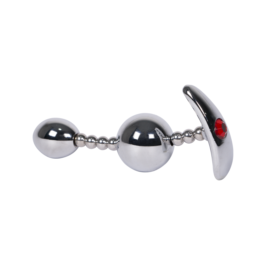 Plug Anal Double Egg Gema Roja