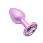 Jewelry Anal Plug Pink Metal/Pink Talla S