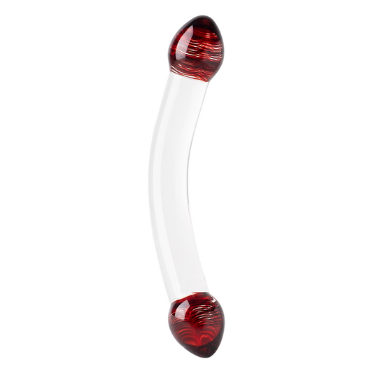 DILDO DOUBLE DRAGON HEAH GLASS 