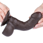 Dildo Realista 7'' Sliding Skin Dual Layer Dong Black