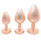 Lovers Skin Anal Plug Gold Metal/Clear Talla S