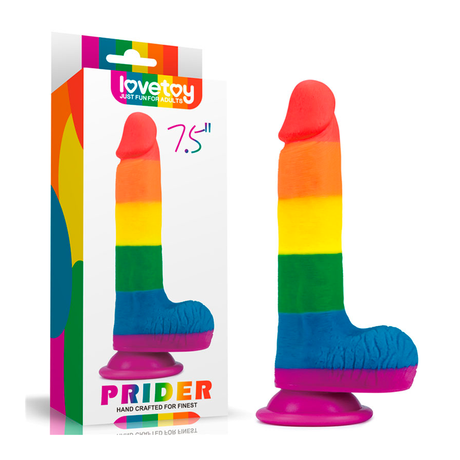 7.5'' PRIDER DILDO RAINBOW