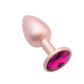 Jewelry Skin Anal Plug Gold Metal/Rose Talla S
