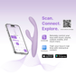 VIbrador de Doble Estimulación Cici + 2 Lila Pastel Controlado por APP Global By Svakom