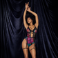 Body Con Varilla Negro Estampado