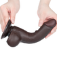 Dildo Realista 7.5'' Sliding Skin Dual Layer Dong Black