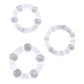 BEADED COCK RINGS CLEAR