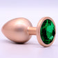 Jewelry Skin Anal Plug Gold Metal/Rose Talla S