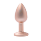 Jewelry Skin Anal Plug Gold Metal/Rose Talla S
