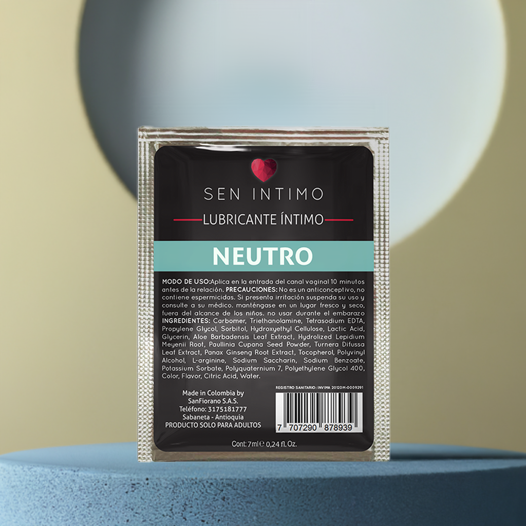 Lubricante Íntimo Neutro x 7 ml by Sen Íntimo
